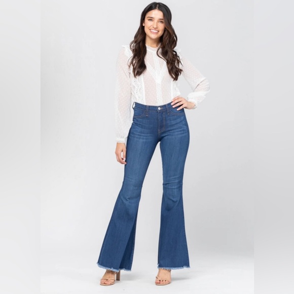 Judy Blue High Waist Super Flare Denim Jeans Style 8396 Size 11